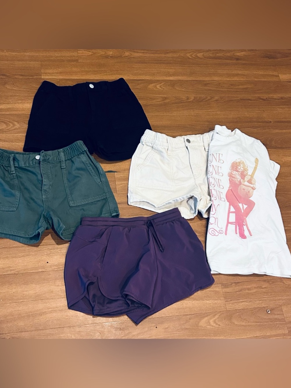 3 old navy cargo elastic zipper snap cargo shorts athletic shorts bundle 10/12